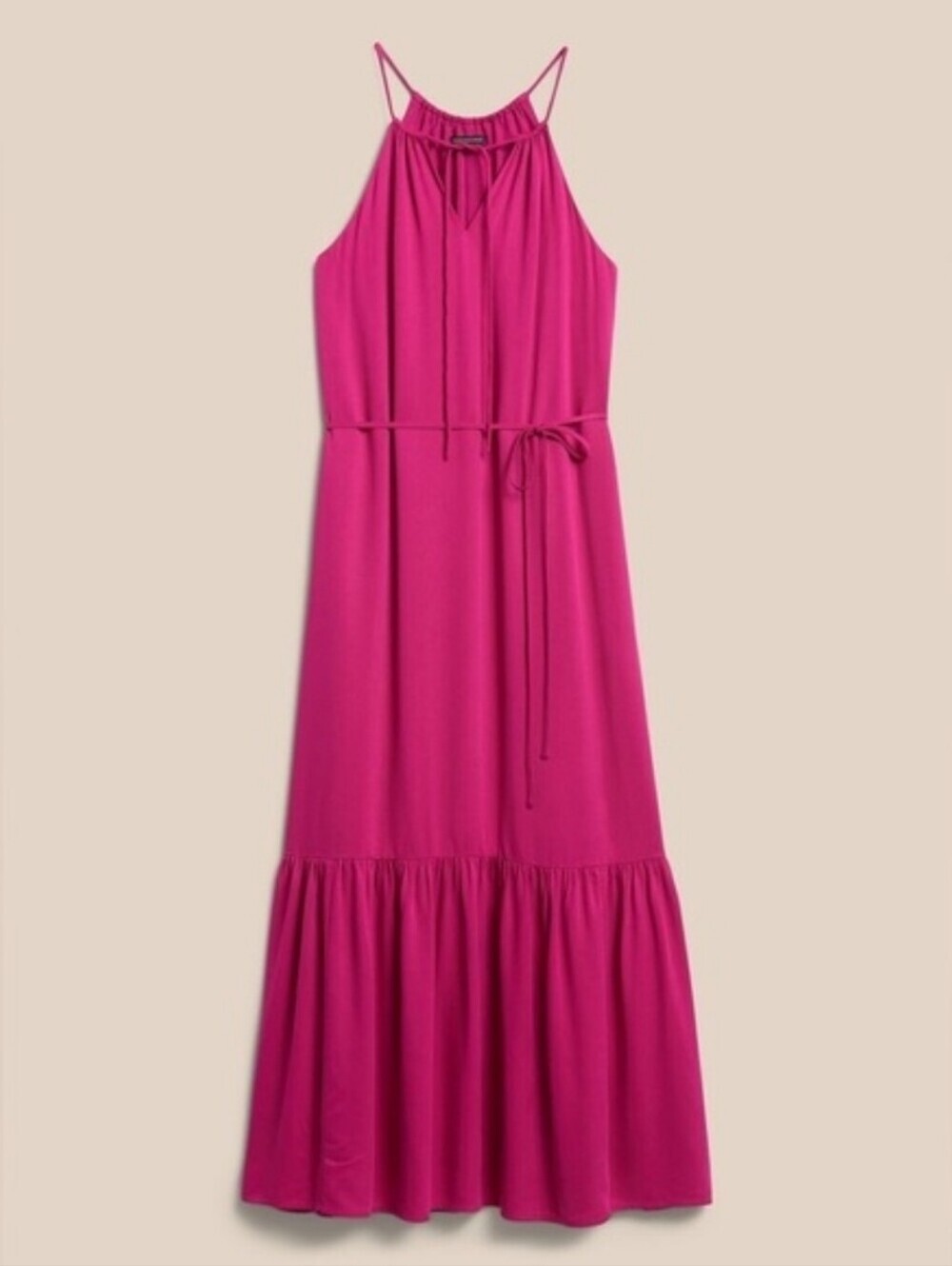 Banana Republic Halter Maxi Dress Pink Medium NWT